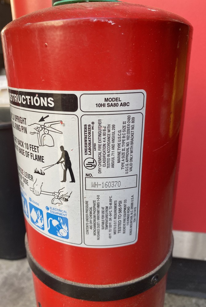 Buckeye Model 10HI SA80 ABC 10 lb Fire Extinguisher, Full