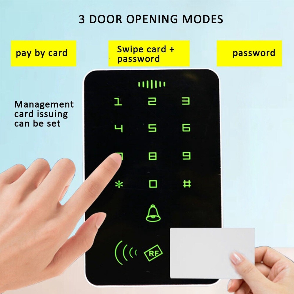 Smart Door Lock + RFID Card Reader Security Password Keypad Entry Access Control