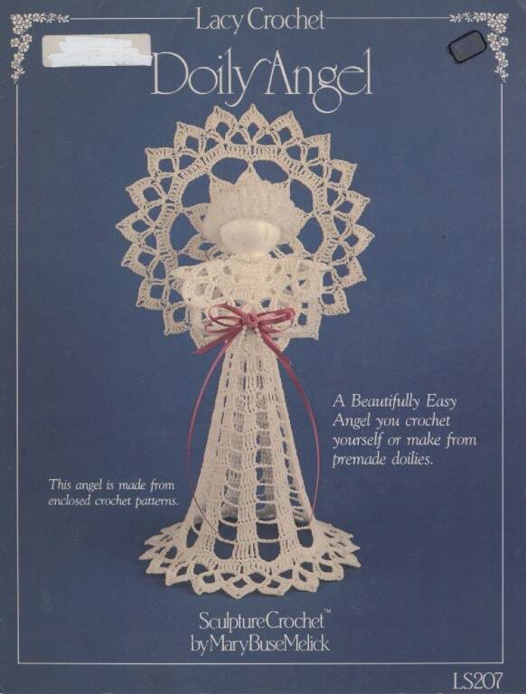 OOP!!! LACY CROCHET DOILY ANGEL 2 DESIGNS