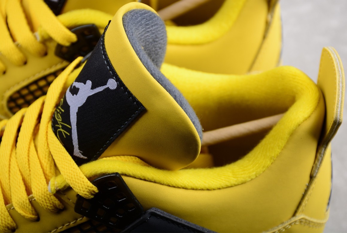 US Size 7-12 Jordan 4 Retro "Tour Yellow"Men's Mid Top Basketball Shoes.