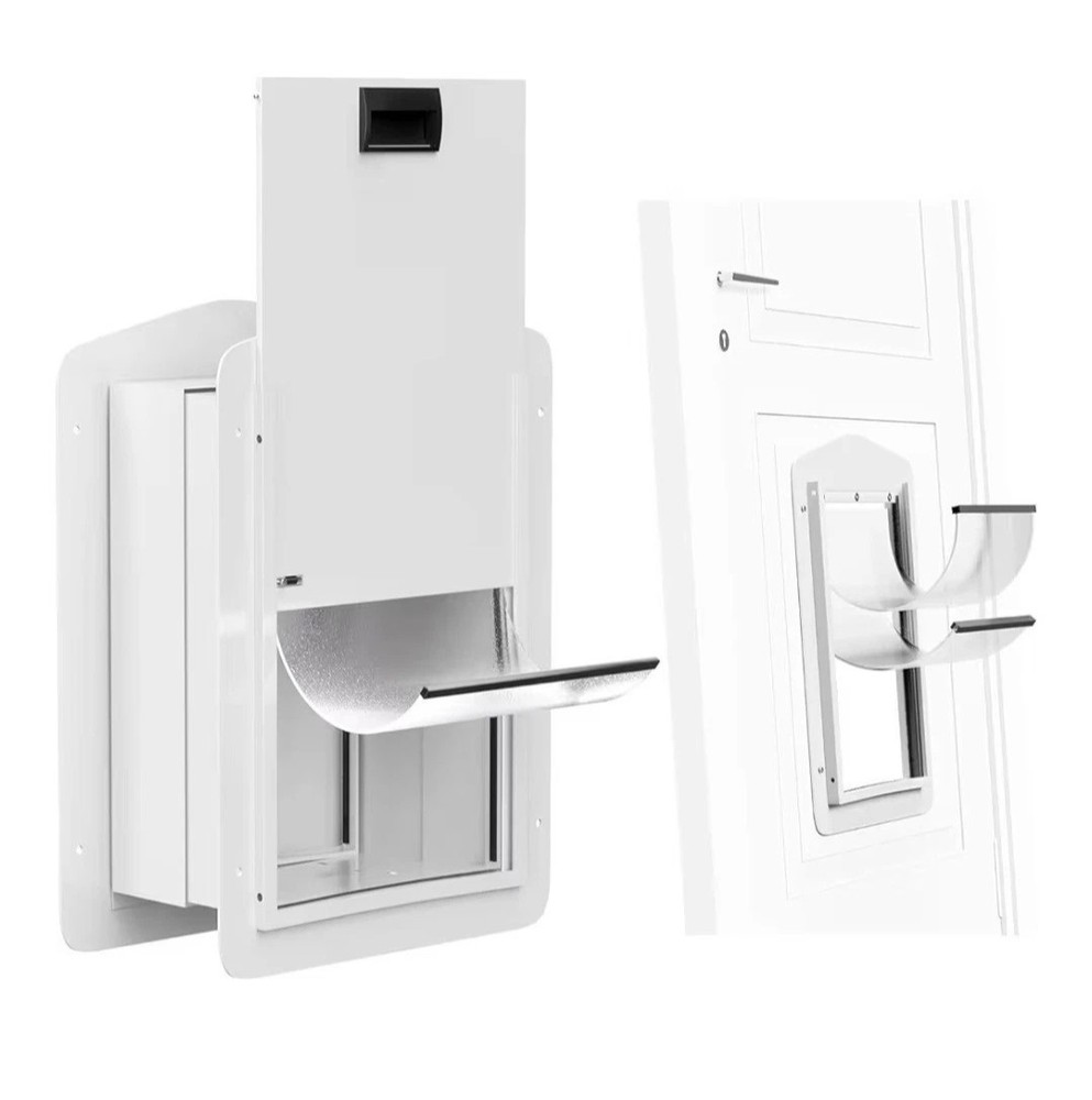 Double-Flap Dog Door for Doors & Wall, w/Closing Panel/Lock, Medium