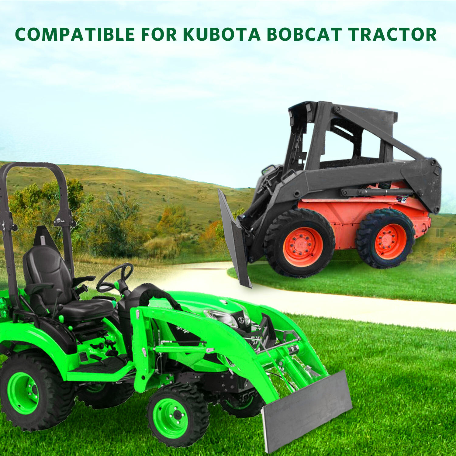 1/4" 5/16" 3/8" 1/2" Skid Steer Mount Plate Adapter Loader Quick Tach Attachment