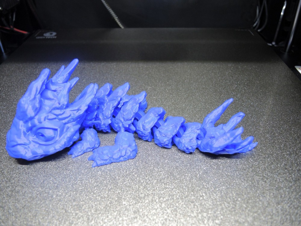 Stone Baby Dragon 3D printed blue