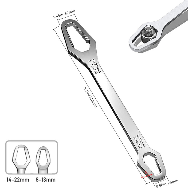 8mm-22mm Torx Wrench Double Head Adjustable Spanner Multifunctional Repair Tools