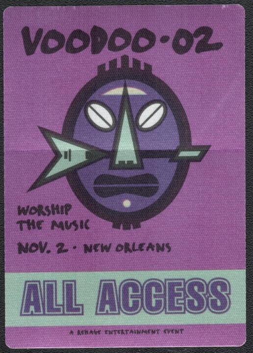 VooDoo Music Experience Backstage Pass - 2002 Cloth Pass