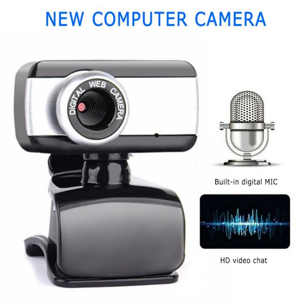120cm Cable Length 480P Resolution Webcam USB 2.0 Web Camera Built-in Microphone