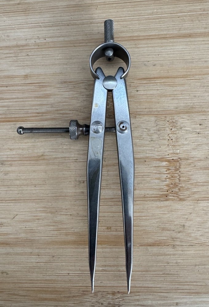 Starrett 83A-4 Yankee Spring-Type Dividers Solid Nut 4" NOS