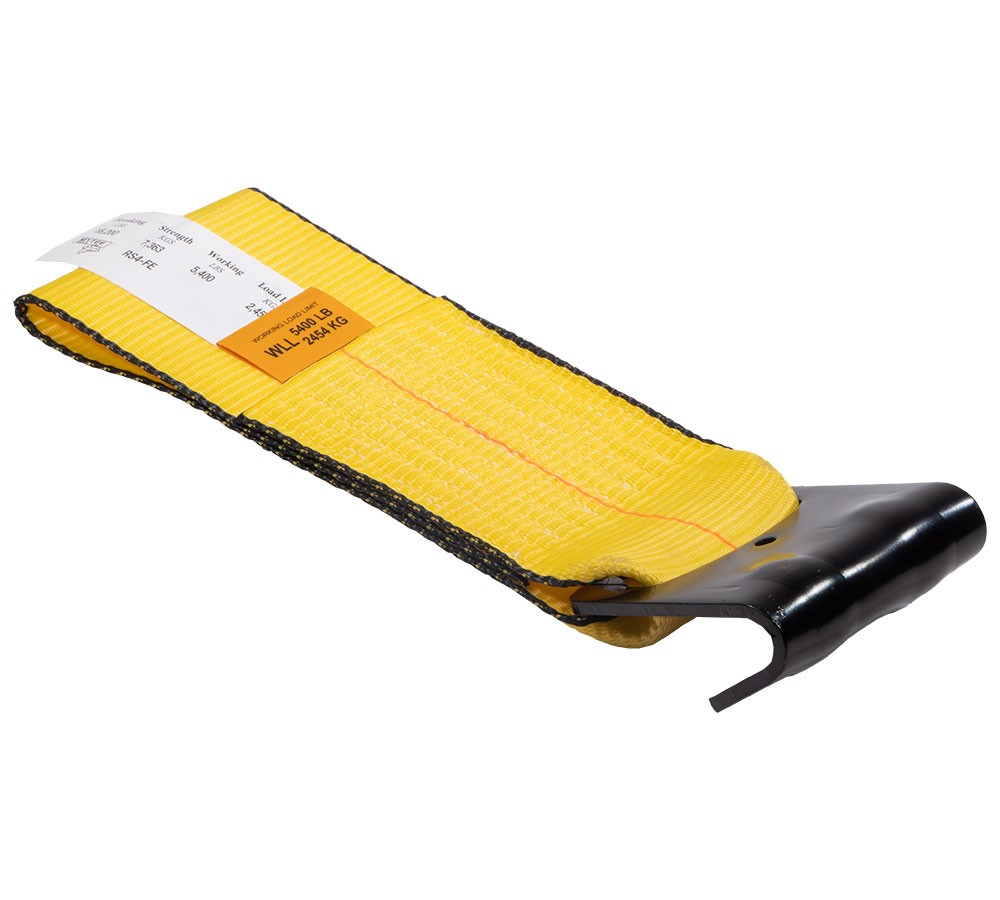 4PK 4"x11" Replacement Fixed End Tie Down Strap w/Flat Hook & Bolt Loop 5400 lbs