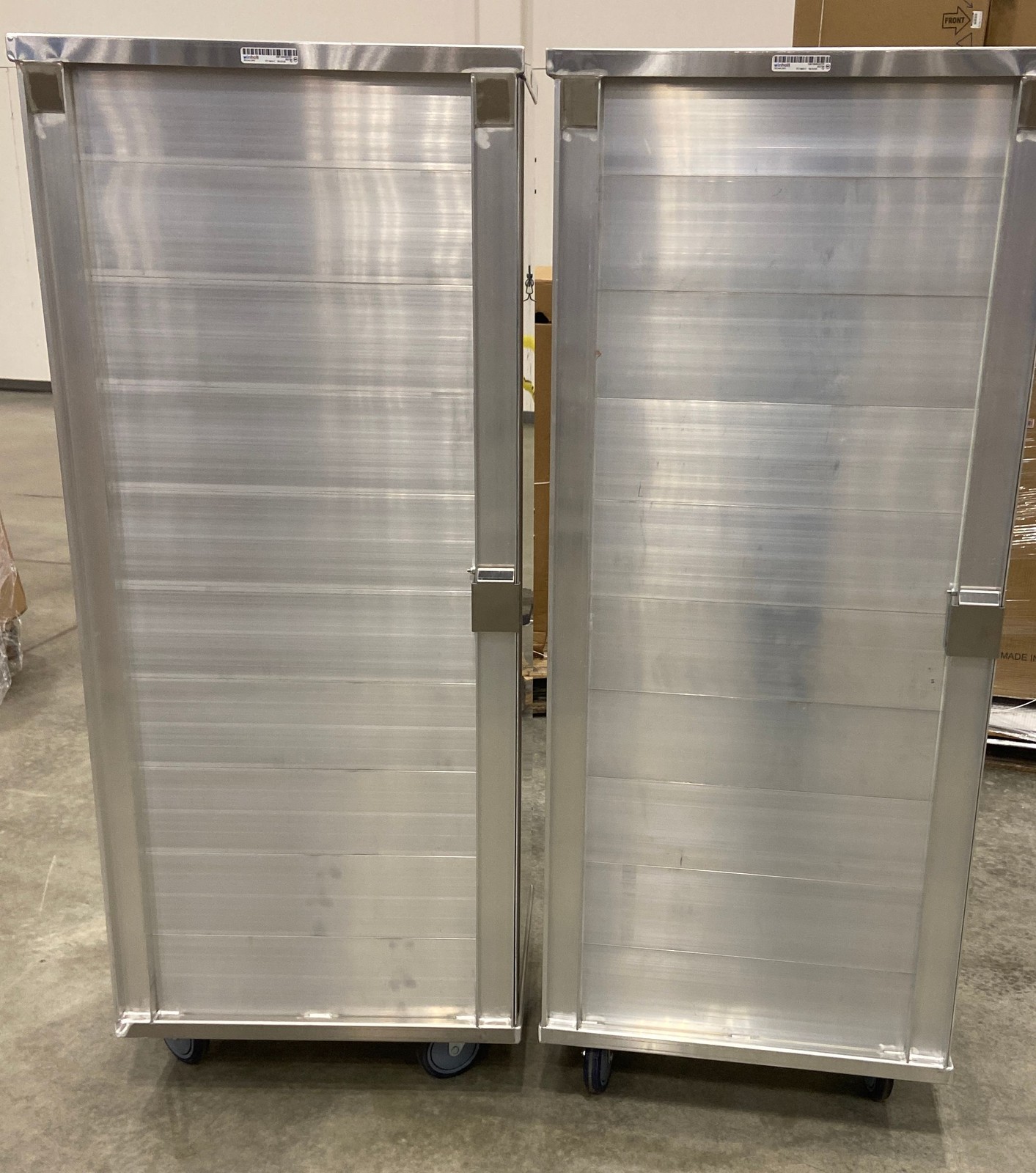 lot of 2 Winholt EC1840-C/LD Enclosed 40 Pan Sheet Bun Transport Rack