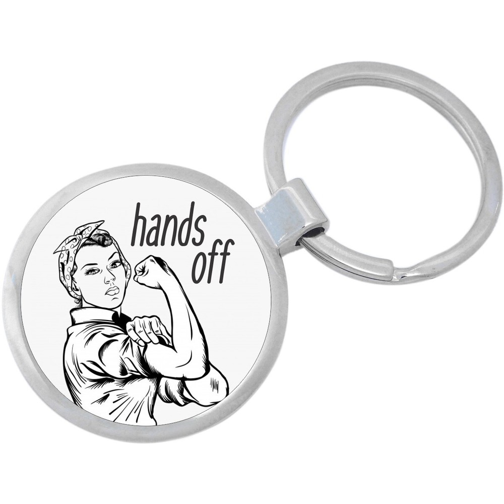 Rosey Hands Off Keychain - Includes 1.25 Inch Loop for Keys or Backpack
