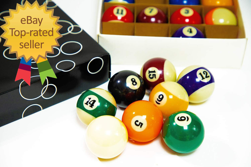 Billiard Balls Set 2-1/4" Regulation Size Pool Table Balls for Replacement