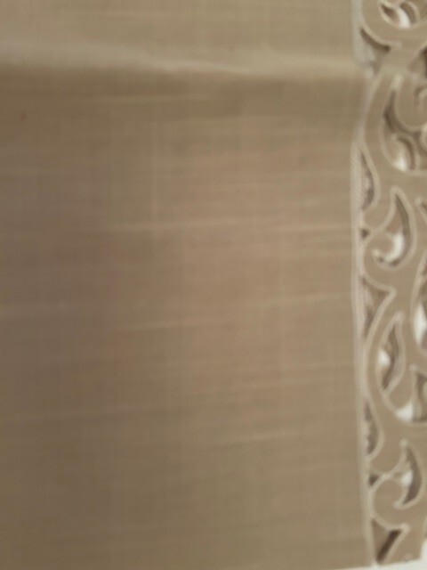 NEW Beige/brown 16 x 70 Cutwork Scroll Table Runner