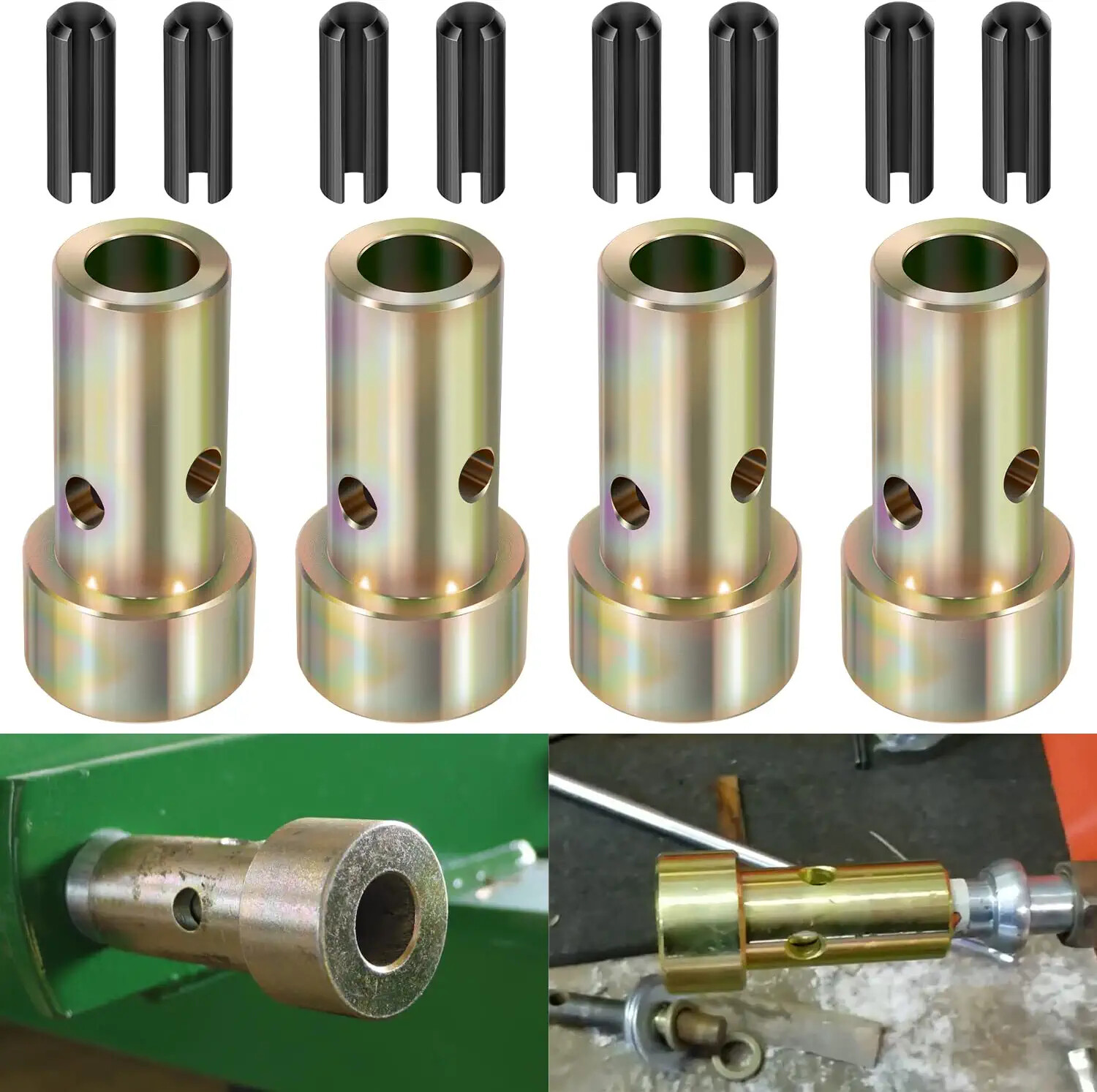 2 Pairs of Cat 1 Quick Hitch Adapter Bushings Set for Category 1 Quick Hitch