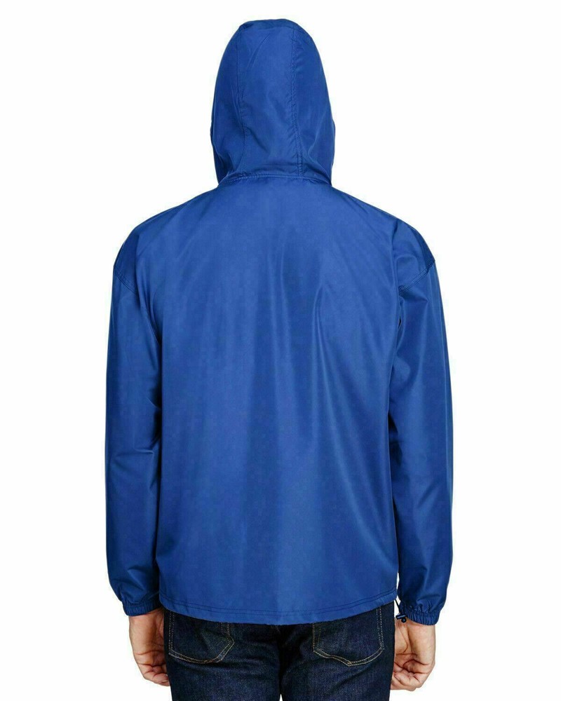 Champion Men's 1/4-Zip Hooded Pullover Pack-Away Solid Jacket CO200 Packable