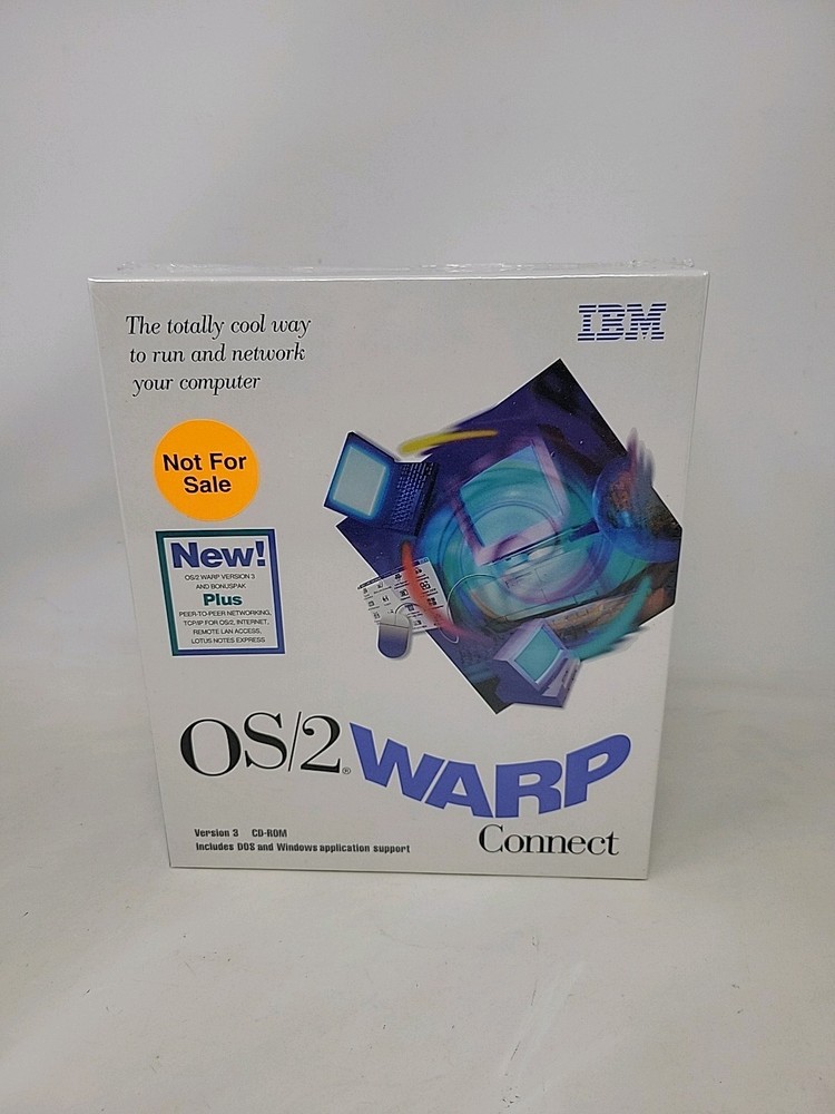 *NEW SEALED* IBM OS/2 Warp Connect Version 3 CD-Rom Vintage Computer Software