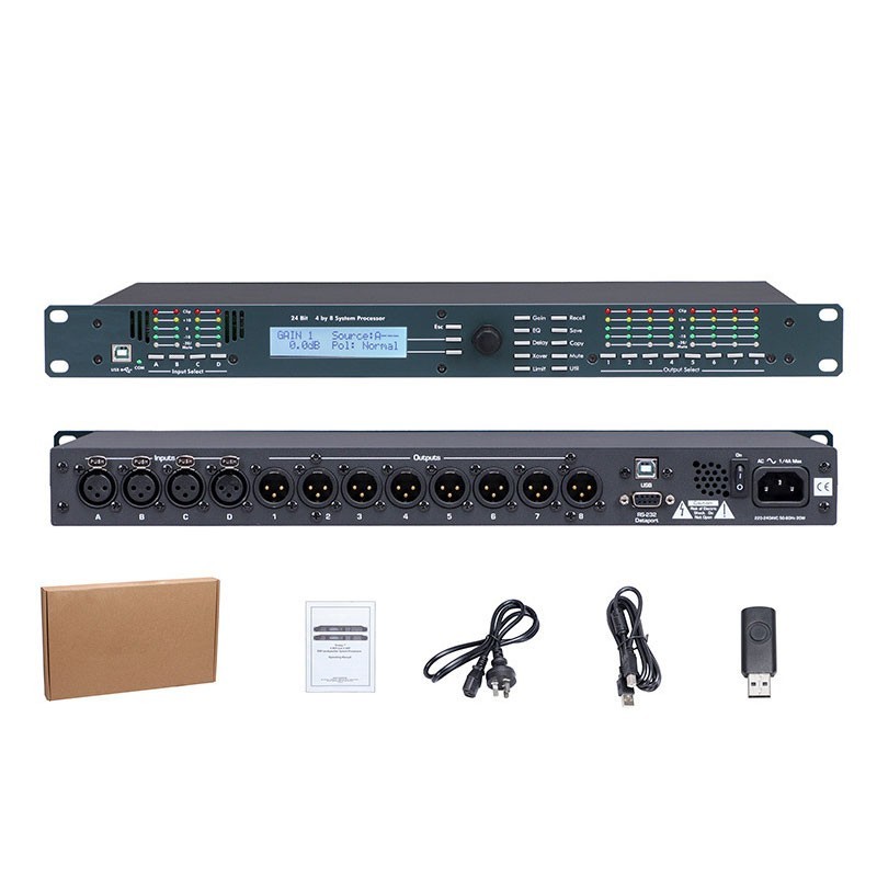 4.8SP 4 Inputs and 8 Outputs Digital Speaker Audio Processor Stage Performance