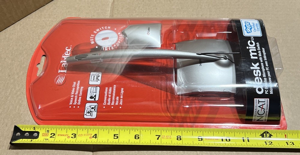 Labtec Desk Mic #534 PC Desktop Microphone W/Mute Switch - New - Read