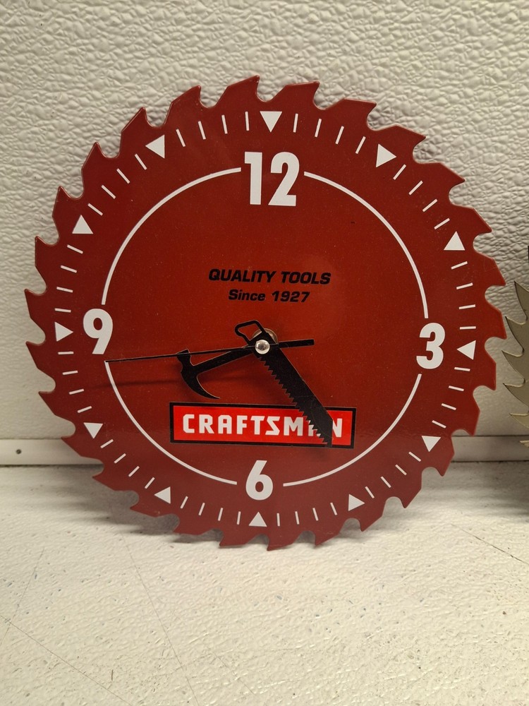 (2) Sears Craftsman Saw Blade Wall Clocks