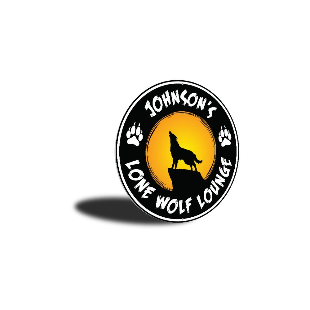 Lone Wolf Lounge Metal Sign