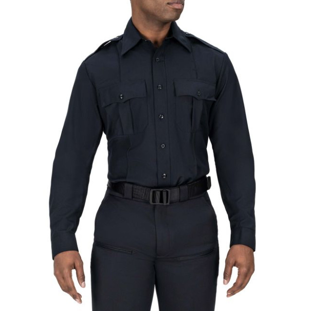 BLAUER 8450 MENS LONGE SLEEVE SHIRT, WOOL BLEND, DARK NAVY