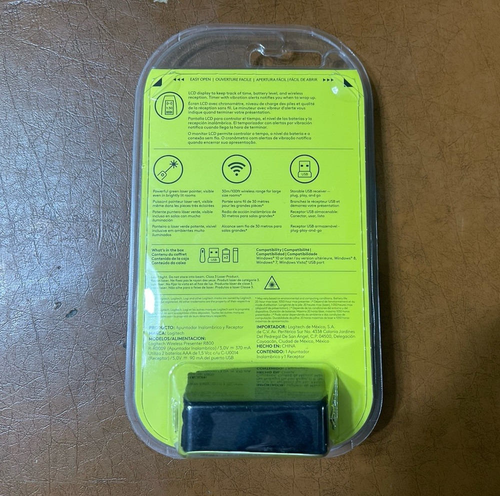 Authentic Logitech R800 Professional Presentation Remote (910-001350)