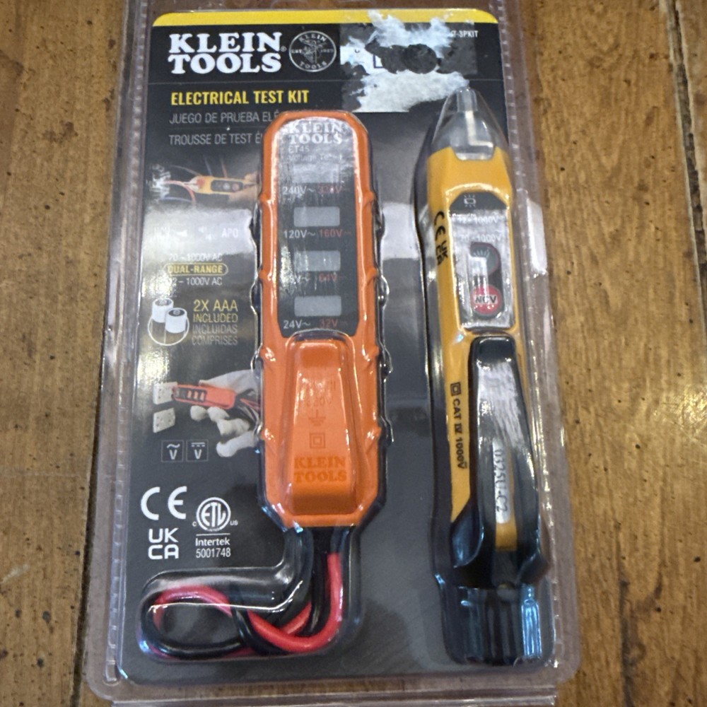NEW Klein Tools NCVT-3PKIT Electrical Test Kit W/ Flashlight AC/DC Free Shipping