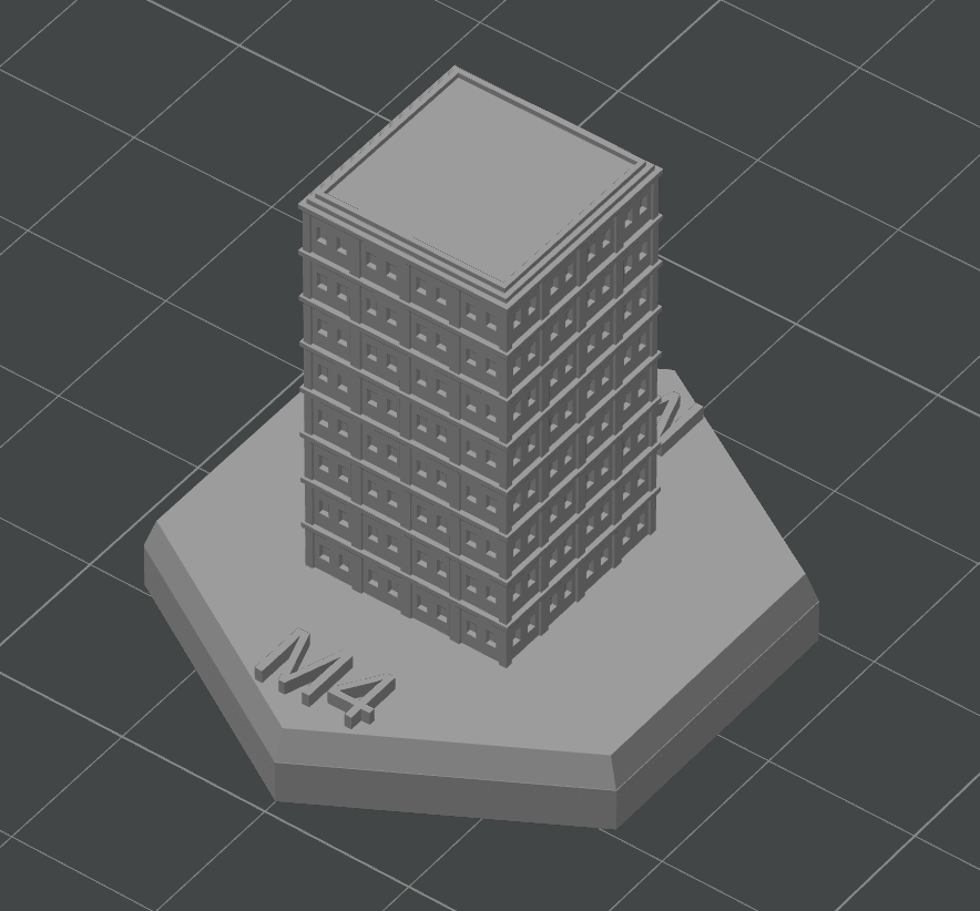 Modern Building 3 (Mini) - Tabletop Wargame Terrain Battletech Warhammer