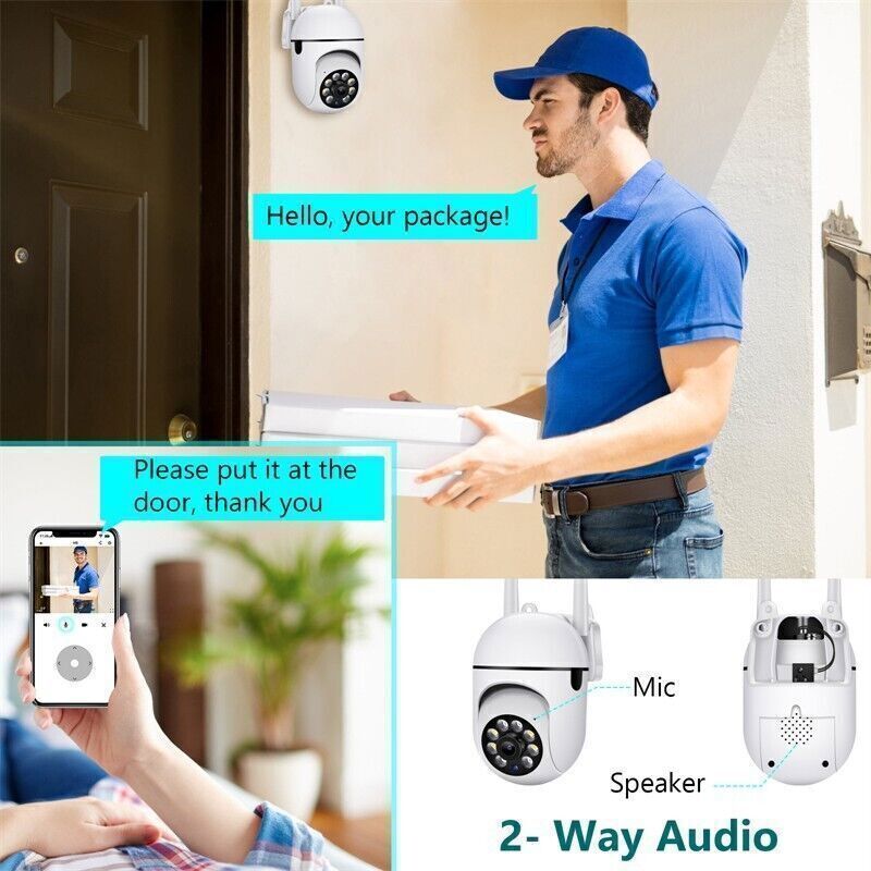2-Pack Wireless 5G WiFi Security Camera System Smart Outdoor Night Vision 1080P
