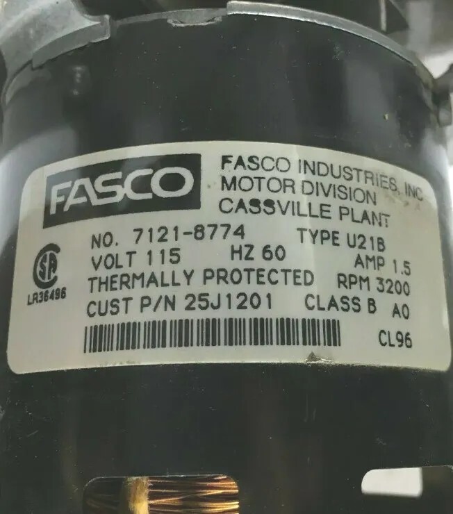 25J1201 FASCO / LENNOX 7121-8774 used 3200 rpm **$7.95 SHIPPING**