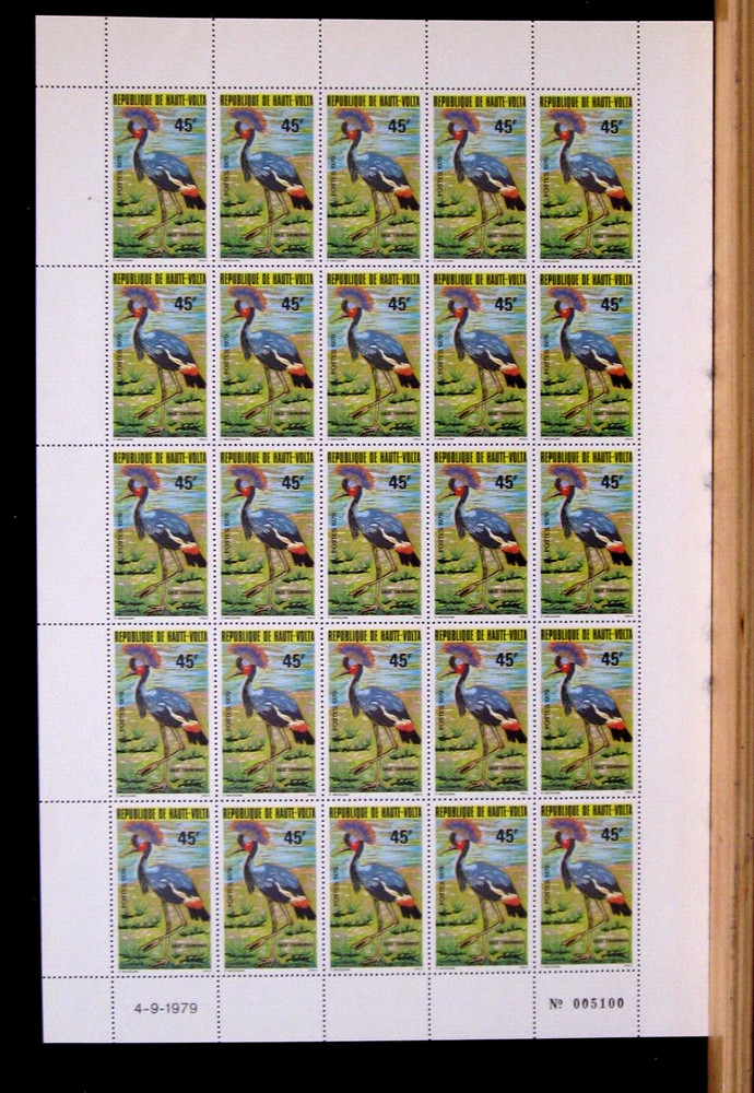 UPPER VOLTA - PANE 25 - MNH - CAT VAL $80.00