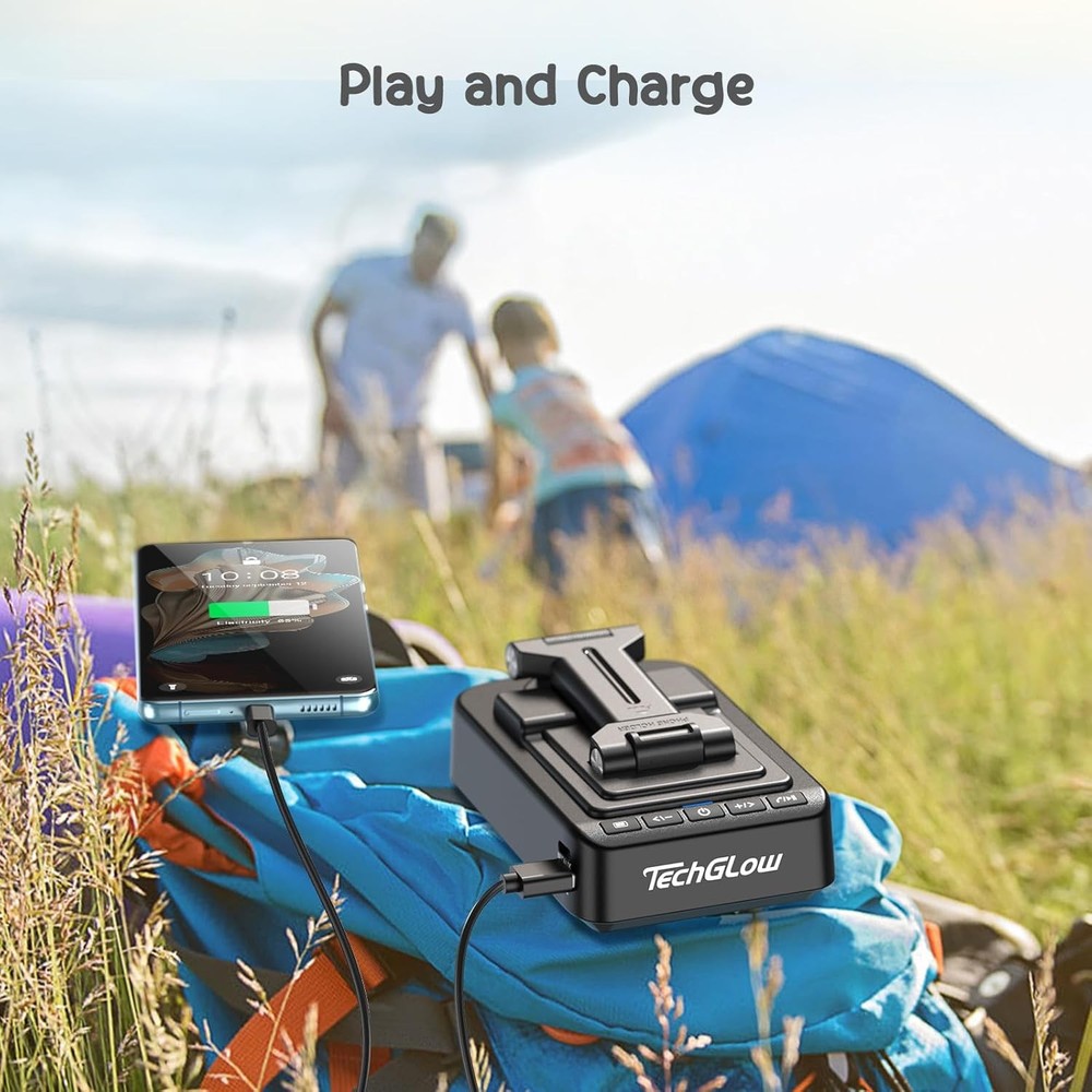 Foldable Cellphone Stand with Bluetooth Speaker Charging Function 360° Rotatable