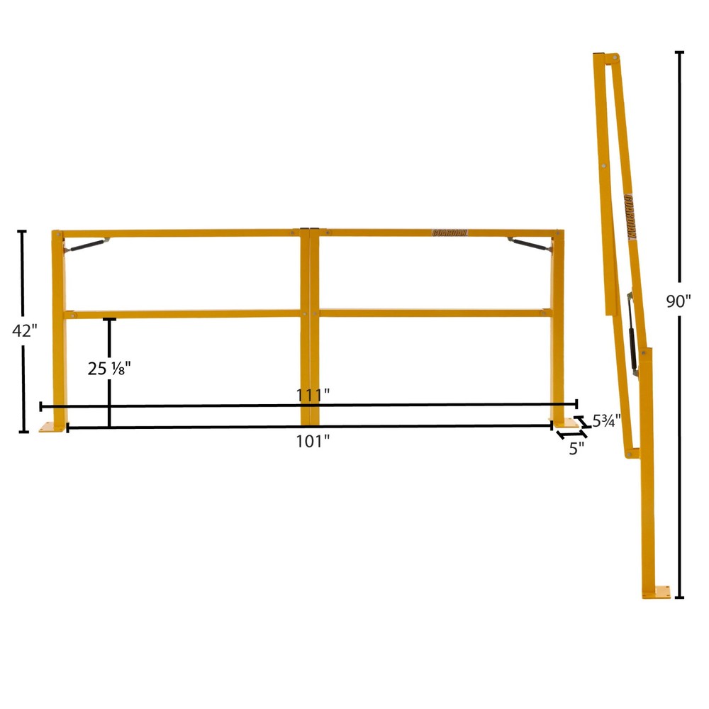 8' Guardian Folding Dock Door Gate