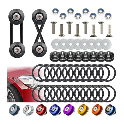 Universal Bumper Clips, Front Rear Bumper Quick Release Kit, Bumper 2set Black
