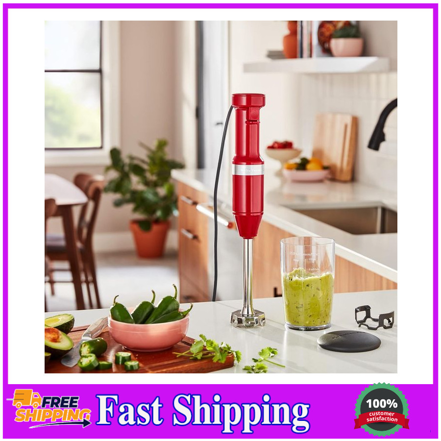 KitchenAid Variable Speed Hand Blender KHBV53 – Corded, Empire Red