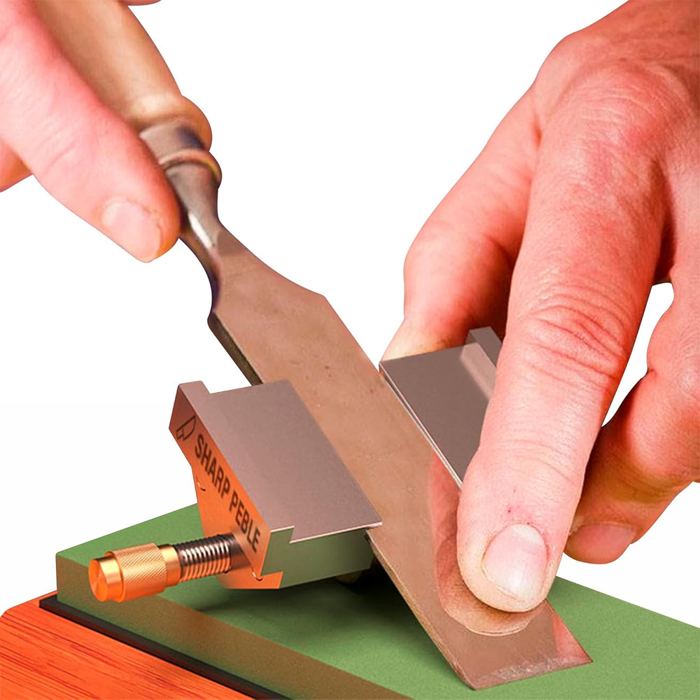Sharp Pebble Honing Guide - Chisel & Plane Sharpening Jig - Fits Chisels 0.25' t