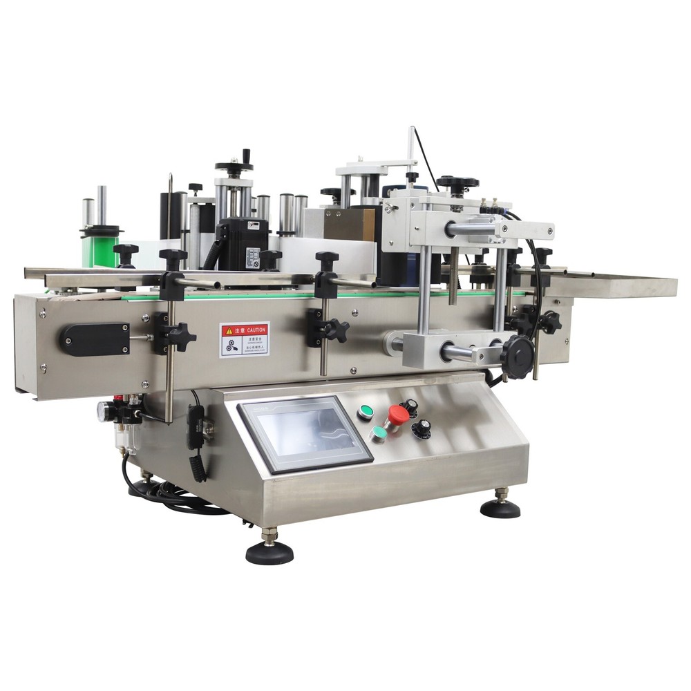 110V Desktop Automatic Round Bottle Labeling Machine for Transparent/Full Label