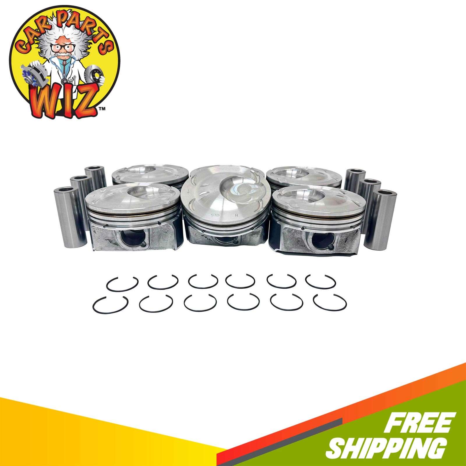 Engine Piston and Ring Kit Fits 11-18 Ford Lincoln Expedition 3.5L EcoBoost