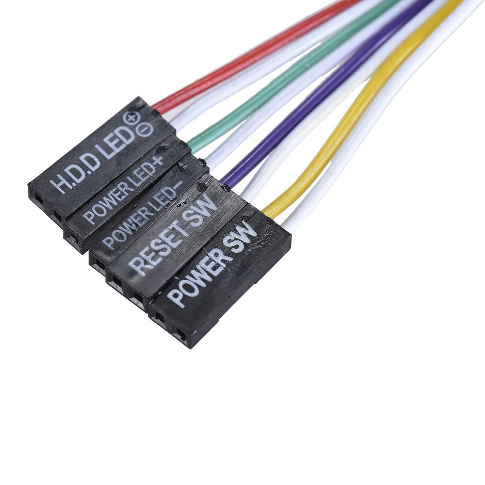 2 Pack 2-Pin PC Power Switch Cable 27-inch Desktop On Off Reset Push Button A...