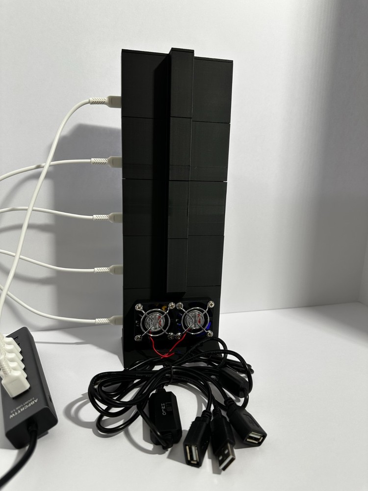 NerdMinerV2 Case A.S.T.R.A. Cooling Tower (5 Stack Tower)