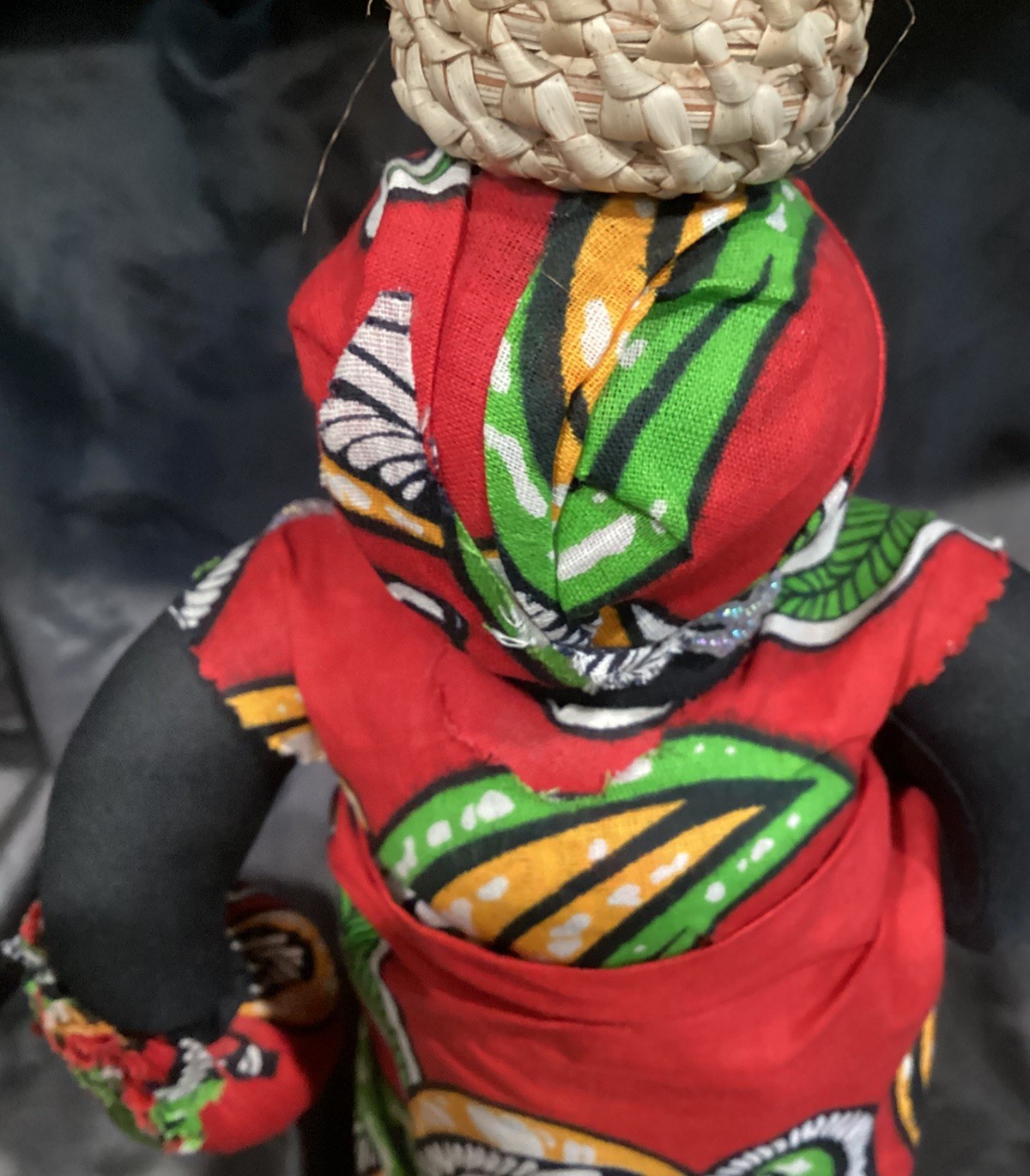 TALL AFRICAN SAHAHA MOTHER N BABY DOLL CLOTH TRIBAL DRESS 16”T W BASKET N BEADS