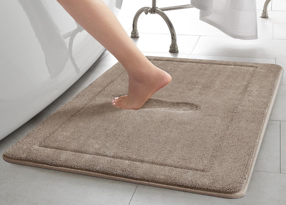 Oliver Brown Terry Memory Foam Bath Rug 20x32 Soft Plush NEW