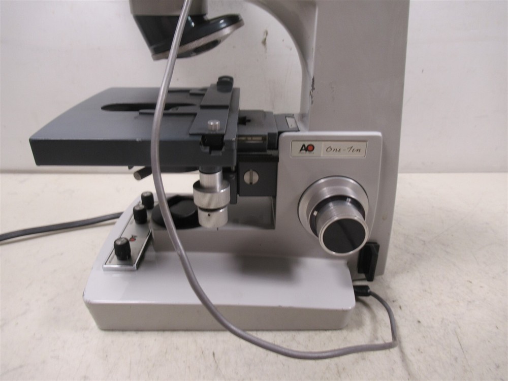 AO American Optical One-Ten Microstar Dual Head Binocular Laboratory Microscope