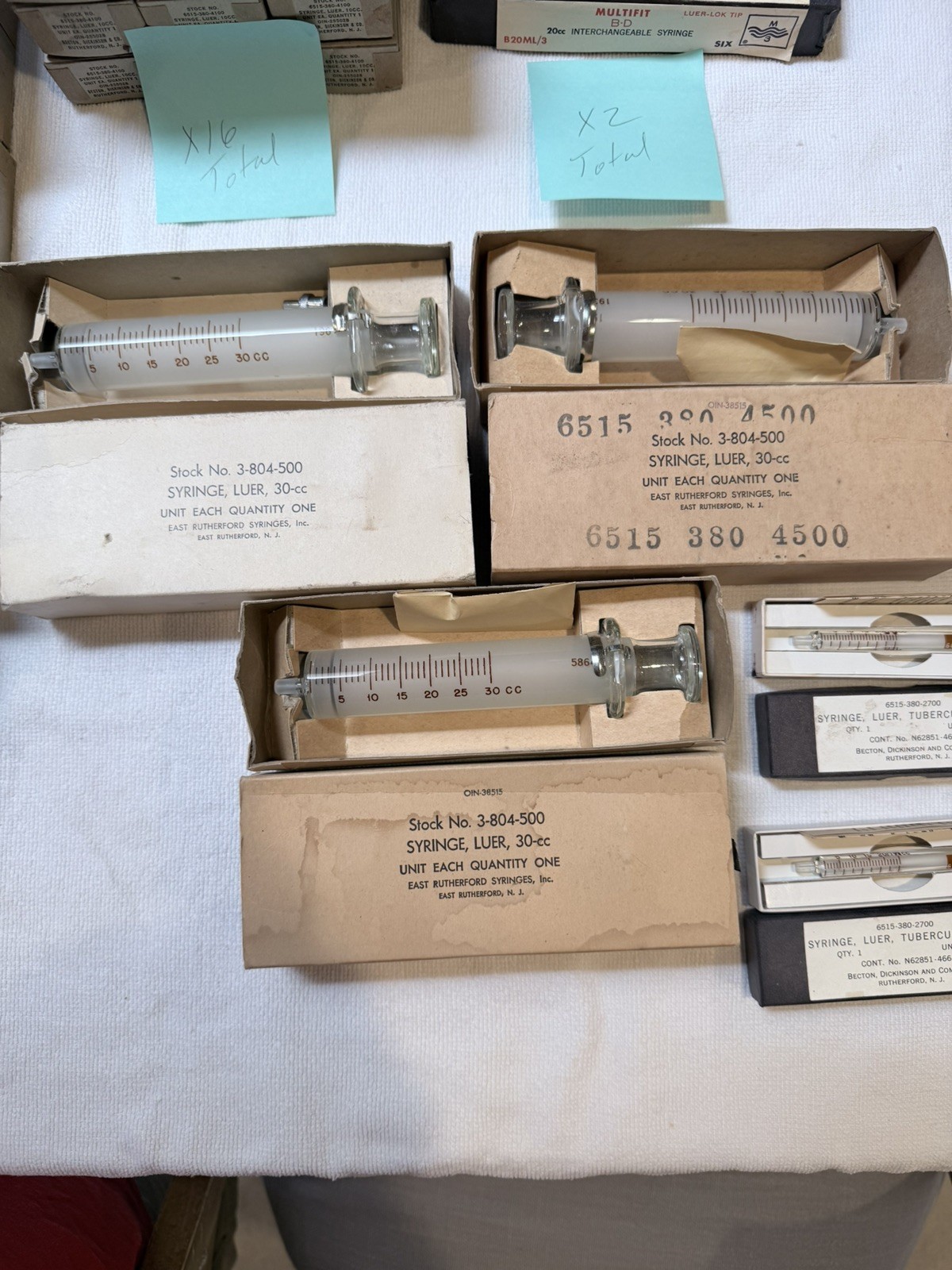 Vintage New/Old Stock Hospital Medical Syringe Equipment WW2-1950’s