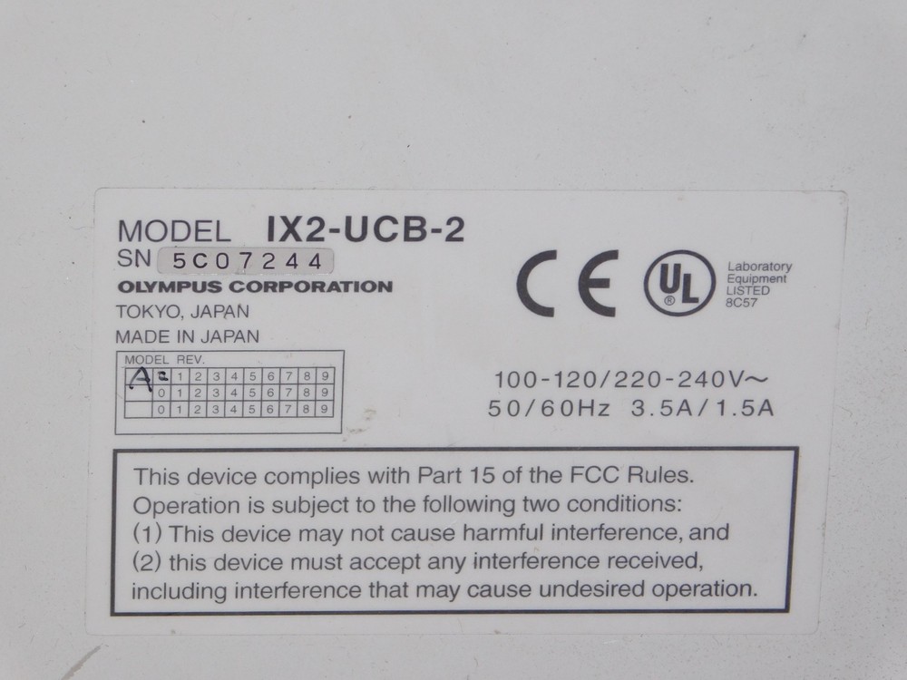 Olympus IX2-UCB-2 Microscope Control Box with U-ZPCB Controller Module Board