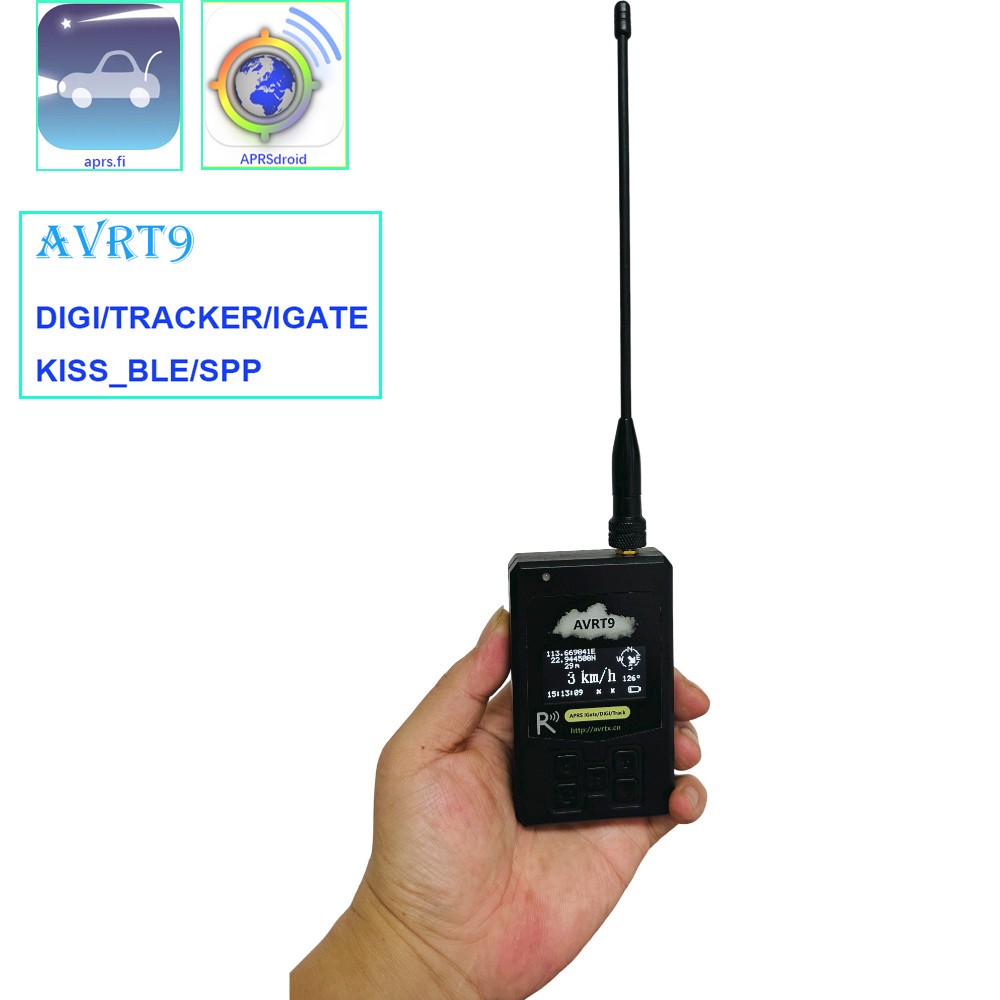 AVRT9 APRS TNC Portable DIGI/TRACKER/IGATE GPS+WIFI+BT VHF KISS_BLE dual SSID