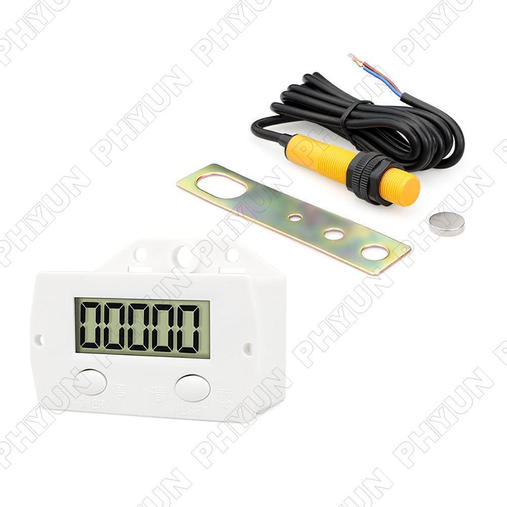 1x 5 Digit Digital Punch Electronic Counter Magnetic Inductive Proximity Switch
