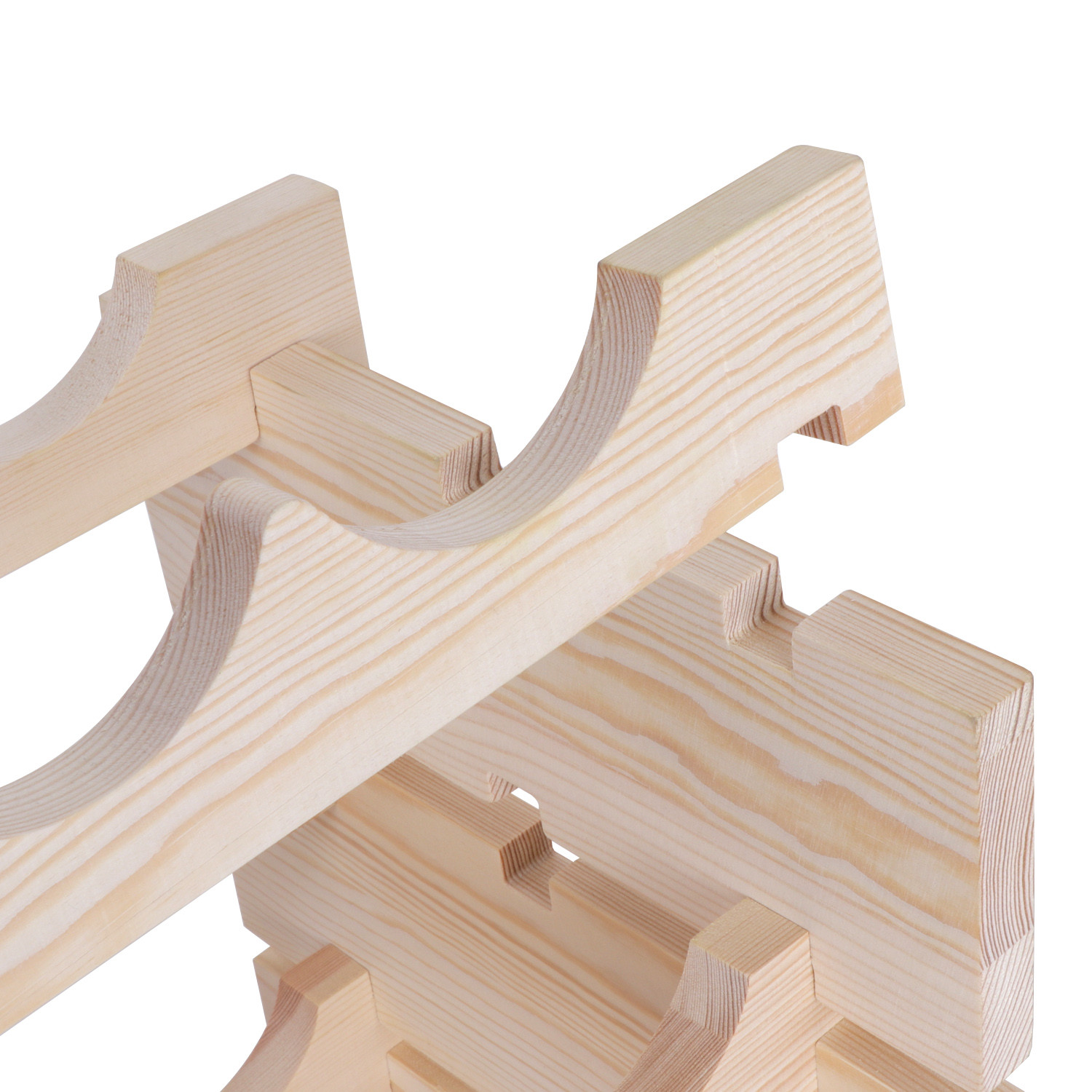 96 Bottles Holder Wine Rack Stackable Storage 8 Tier Solid Wood Display Shelves