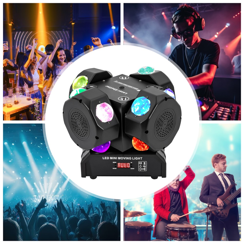 Light Rotating Strobe Light DJ DMX 512 Stage Lighting Effects Party Lamp 200W