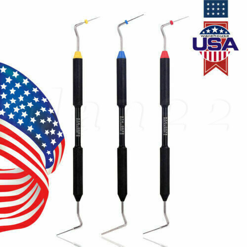 Dental Endodontic Obturation Plugger Tips Hand Use Pluggers Set 0#1#2