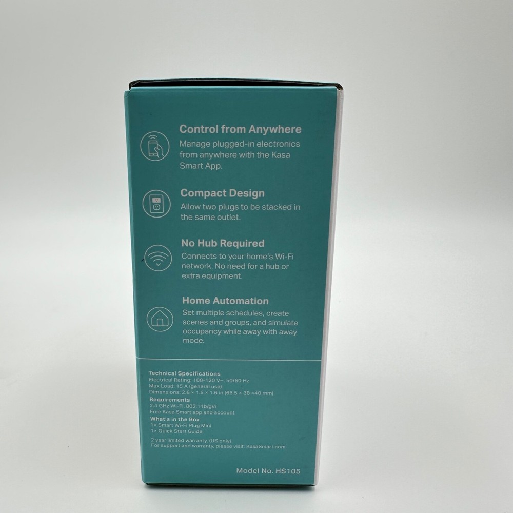 Kasa Smart WI-FI Plug Mini TP-LINK HS105(US)Plug-In Socket Controller NIB